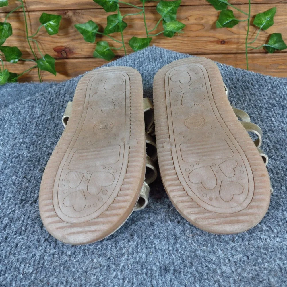 Wonder Nation Fisherman Toddler Girls Sandal Size 11C Casual Gold‎ Metallic
